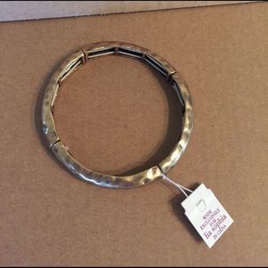 New Lia Sophia hammered bronze tone bracelet